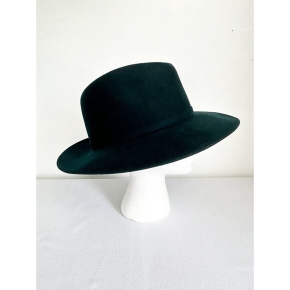 Vintage Dorfman Pacific 100% Wool Felt Fedora in Green - Sz Large - Picture 4 of 11